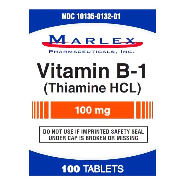 Marlex Pharmaceutical Marlex Vitamin B-1 Supplement, 100PK 10135013201 - main